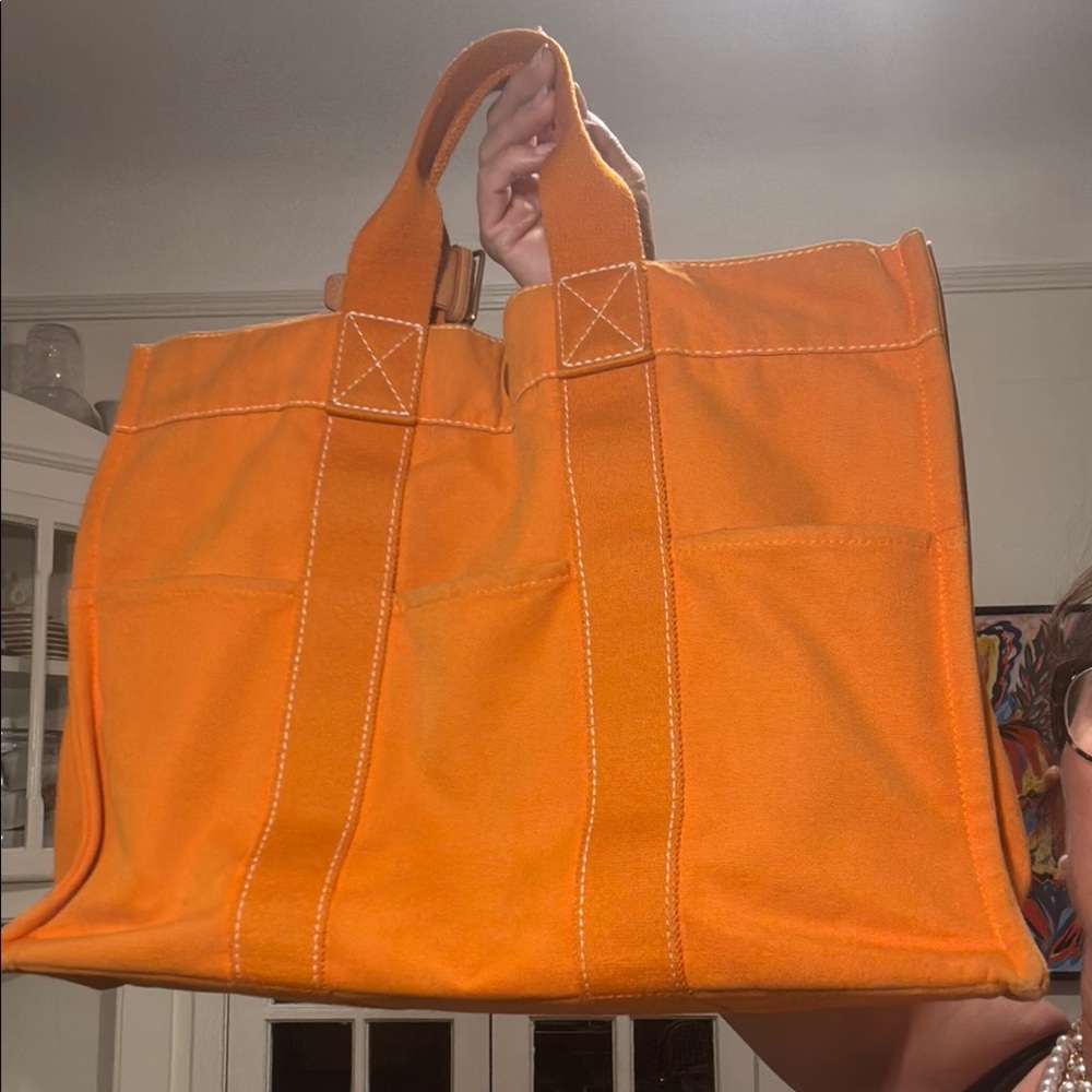 Hermes Orange Tote Bag